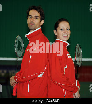 Badminton - England Photocall - nationale Badminton-Zentrum Stockfoto