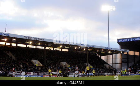 Fußball - FA Cup - vierte Runde - Burnley gegen Burton Albion - Turf Moor. Eine allgemeine Ansicht der Match-Aktion. Stockfoto