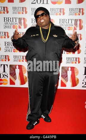 CEE Lo Green bei der Ankunft für die Brit Awards 2011 in der O2 Arena, London. Stockfoto