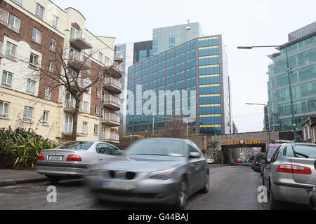 Das 15-stöckige Montevetro-Gebäude an der Barrow Street, Dublin, das Google für fast 100 Millionen Euro in bar gekauft hat. Stockfoto