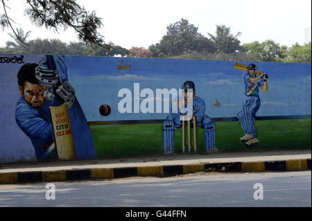 Cricket - Bangalore Ansichten Stockfoto