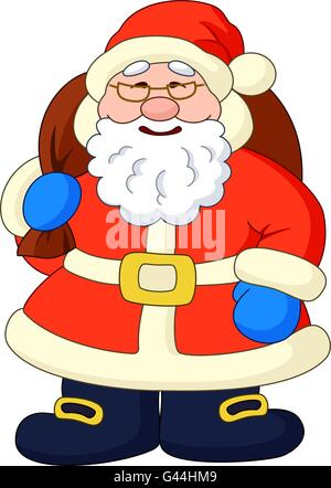 Weihnachtsmann mit Geschenken Stock Vektor