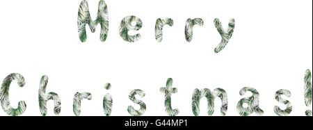 Urlaub Schriftzug Frohe Weihnachten Stock Vektor