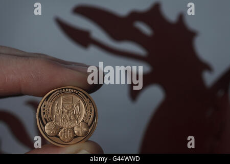 Pfund Goldmünze Stockfoto