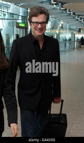 Colin Firth Sichtung - Heathrow Stockfoto