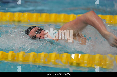 Robbie Renwick in Aktion während einer Hitze der Männer 200 m Freistil während der British Gas Swimming Championships im Manchester Aquatic Centre, Manchester. Stockfoto