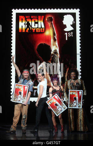 Royal Mail Musicals Sondermarken Satz Stockfoto