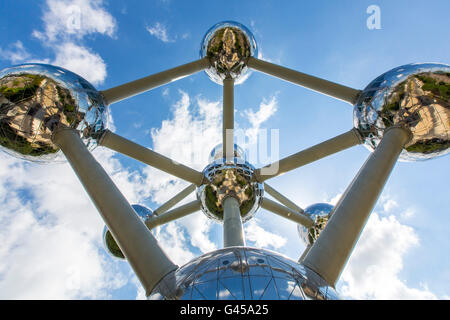 Das Atomium in Brüssel, Belgien, auf dem Messegelände Stockfoto