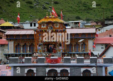 Badrinath, eines der Heiligen Wallfahrtsort für die Hindus, Uttarakhand, Indien Stockfoto