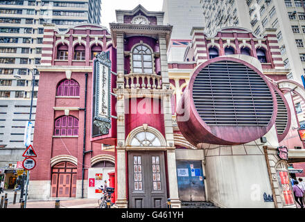 Hong Kong - 30. März 2015: Die Südfassade des westlichen Marktes in Sheung Wan, Hong Kong Island, das im Jahre 1906 erbaut wurde. Stockfoto