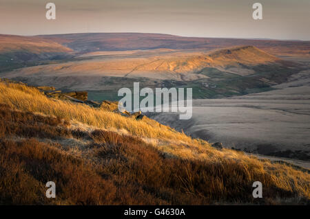 Marsden Moor und Pule Hill, Lancashire-Yorkshire Grenze, UK Stockfoto