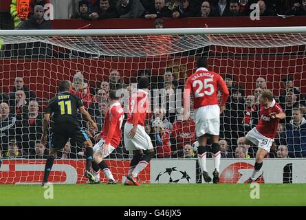 Fußball - UEFA Champions League - Runde von sechzehn - Rückspiel - Manchester United gegen Olympique de Marseille - Old Trafford Stockfoto