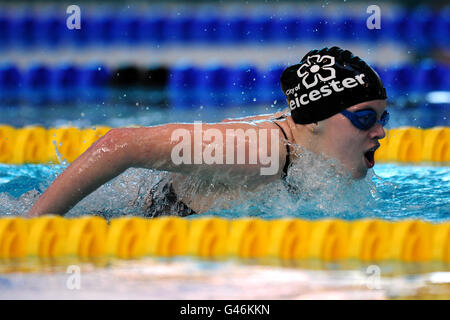 Schwimmen - 2011 British Gas Swimming Championships - Tag Vier - Manchester Aquatic Centre. Harriet West in der Stadt Leicester während ihrer Hitze der Women's Open 200m Butterfly Stockfoto