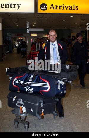 Fussball - England Mannschaft ankommen - Heathrow Flughafen Stockfoto