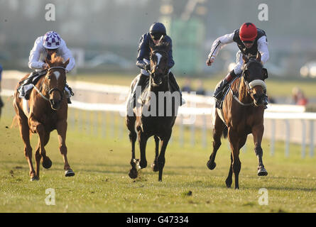 Sapphire geritten von Pat Smullen (rechts) Rennen klar, um den irischen Hengst Farms European Breeders Fund Maiden auf Curragh Racecourse, Dublin, Irland zu gewinnen. Stockfoto