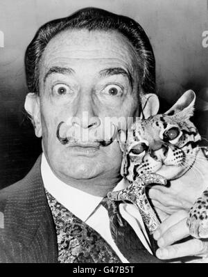 Salvador Dali, Porträt von Roger Higgins, 1965 Stockfoto