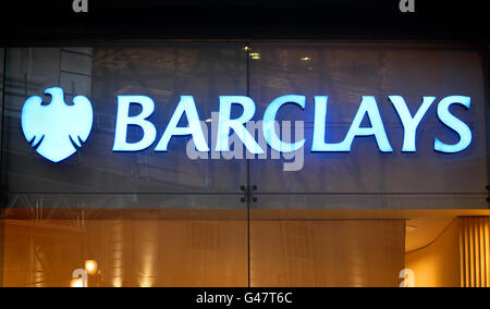 Allgemeine Ansicht eines Zweiges von Barclays, im Zentrum von London Stockfoto