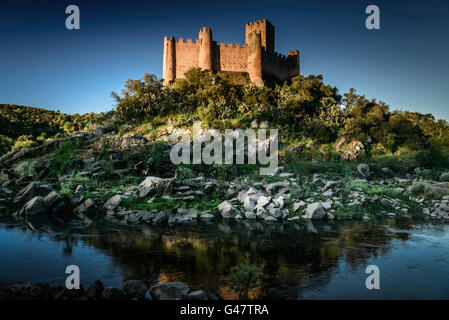 Almourol Schloß, Portugal Stockfoto