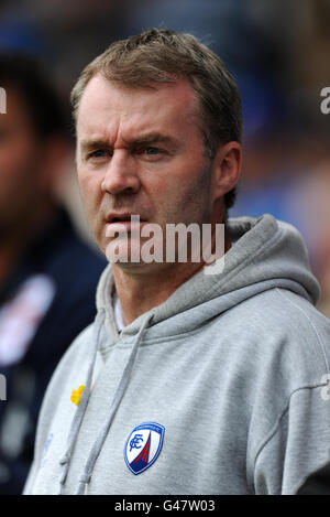 Chesterfield-Manager John Sheridan während des npower Football League Two-Spiels im B2net Stadium, Chesterfield. Stockfoto