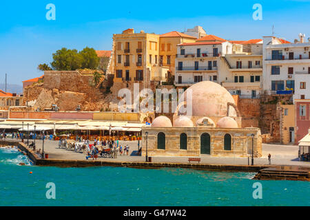 Kucuk Hasan Pascha Moschee in Chania, Kreta, Griechenland Stockfoto