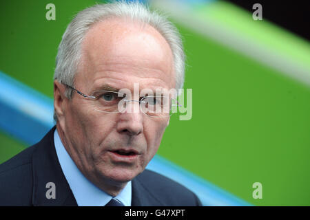 Fußball - npower Football League Championship - Reading gegen Leicester City - Madejski Stadium. Sven Goran Eriksson, Leicester City Manager Stockfoto