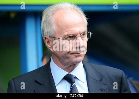 Fußball - npower Football League Championship - Reading gegen Leicester City - Madejski Stadium. Sven Goran Eriksson, Leicester City Manager Stockfoto