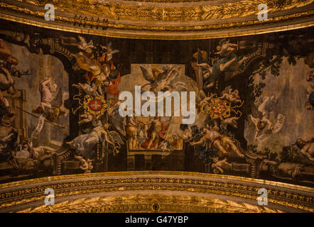 Innendecke Detail, St.-Johannes Kathedrale, Valletta, Malta Stockfoto