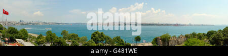 Panorama Bosporus Brücke Istanbul Stockfoto