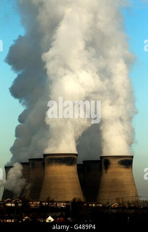 Kraftwerk Ferrybridge. Eine allgemeine Ansicht des Kraftstation Ferrybridge in West Yorkshire Stockfoto