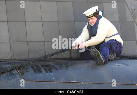 HMS Astute besucht Southampton Stockfoto