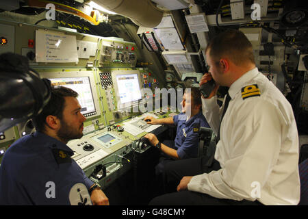 HMS Astute besucht Southampton Stockfoto