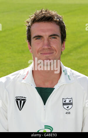 Cricket - 2011 Worcestershire County Cricket Press Day - The County Ground. Jack Shantry, Worcestershire Stockfoto