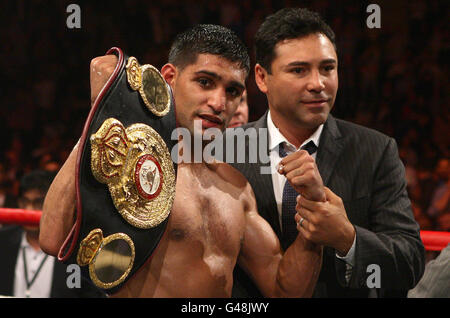 Boxen - WBA Welt Halbweltergewicht Titel - Amir Khan V Paul McCloskey - M.E.N Arena Stockfoto