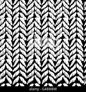 Vintage Boho schwarz / weiß Musterdesign Hintergrund mit monochromen Hand malen Elementen. Ideal für Stoff-design Stock Vektor