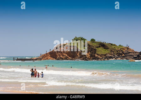 Sri Lanka, Mirissa Beach, Papagei Rock Stockfoto