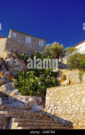 Architektur in Hydra-Insel, Griechenland Stockfoto