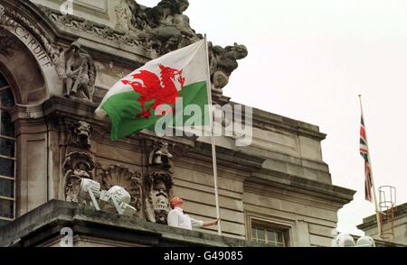 Wales/Flagge 01 Stockfoto