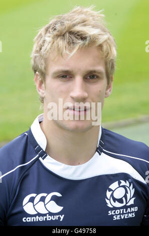 Rugby-Union - Schottland 7 Kader Ankündigung und Trainingseinheit - Murrayfield Stadion Stockfoto