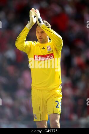 Fußball - FA Cup - Finale - Manchester City / Stoke City - Wembley Stadium. Thomas Sorensen, Torwart der Stadt Stoke Stockfoto