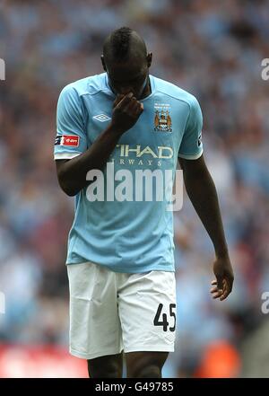 Fußball - FA Cup - Finale - Manchester City / Stoke City - Wembley Stadium. Mario Balotelli, Manchester City Stockfoto