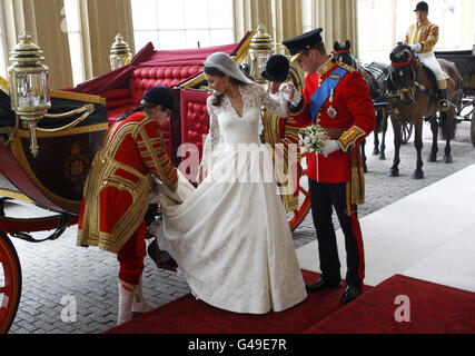 Die königliche Hochzeit Stockfoto