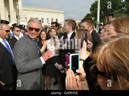 Prince Of Wales Besuch in Amerika Stockfoto