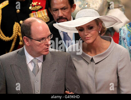 Die Königliche Hochzeit. Albert II. Von Monaco und Charlene Wittstock Stockfoto