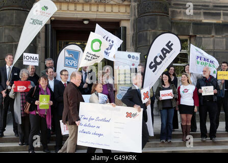 Fraktion fordert Maßnahmen gegen den Klimawandel - Schottland Stockfoto