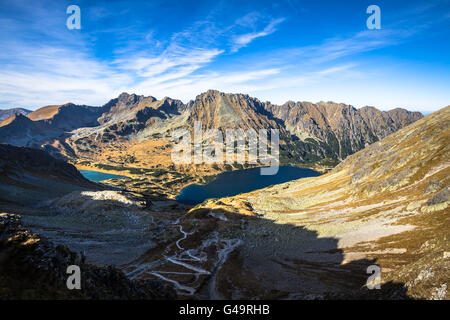 Beaitiful Bergsee im Sommer, Tal der fünf Seen, Polen-Zakopane Stockfoto