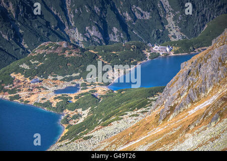 Beaitiful Bergsee im Sommer, Tal der fünf Seen, Polen-Zakopane Stockfoto