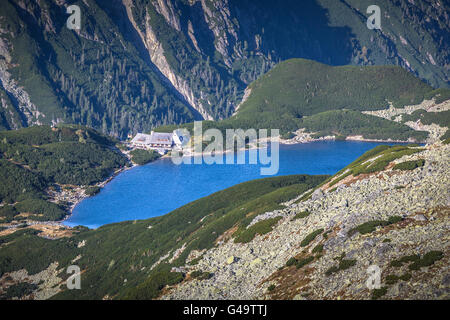 Beaitiful Bergsee im Sommer, Tal der fünf Seen, Polen-Zakopane Stockfoto