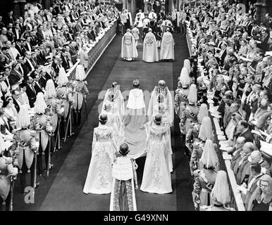 Royalty - Krönung von Queen Elizabeth II - London Stockfoto