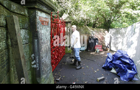 Neue Tore in Strawberry Field Stockfoto