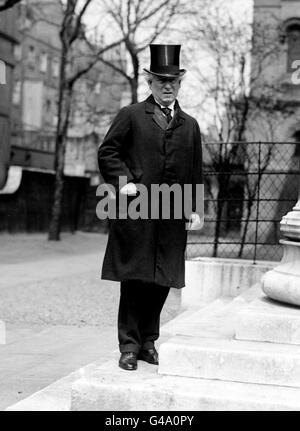 PA NEWS FOTO: HERBERT HENRY ASQUITH, 1. EARL OF OXFORD UND ASQUITH (1852-1928), BRITISCHER STAATSMANN UND PREMIERMINISTER (1908-1916), VORSITZENDER DER LIBERALEN PARTEI (1908-1926). Stockfoto